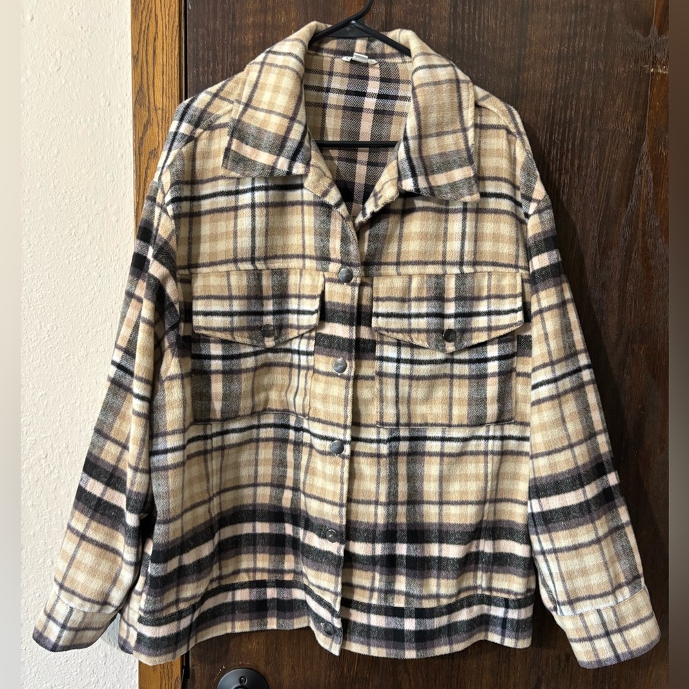 CATO Plaid Button-Up Jacket